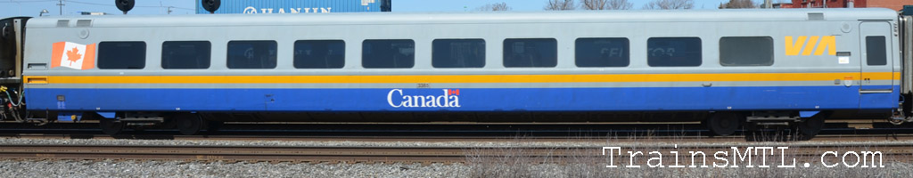 Passenger car VIA 3365 left side / Wagon de passager VIA 3365 coté gauche